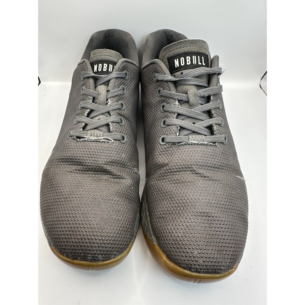 NOBULL Shoes Mens Size 11 Gray Trainer Sneakers Gum Sole CrossFit Athletic